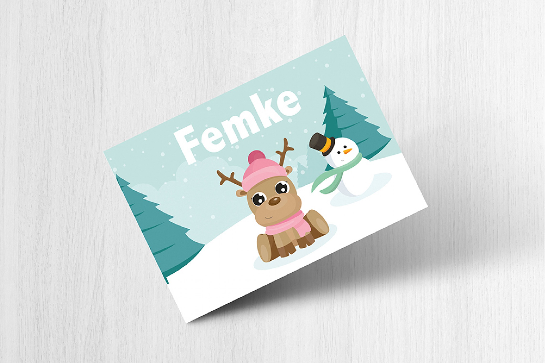 Lief winter hertje